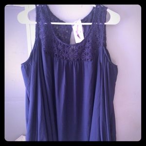 Dark blue off the shoulder top